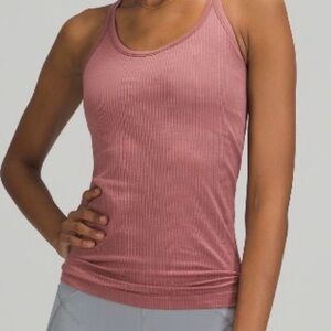 lululemon athletica Ribbed Scoop Tank in Dusty Rose